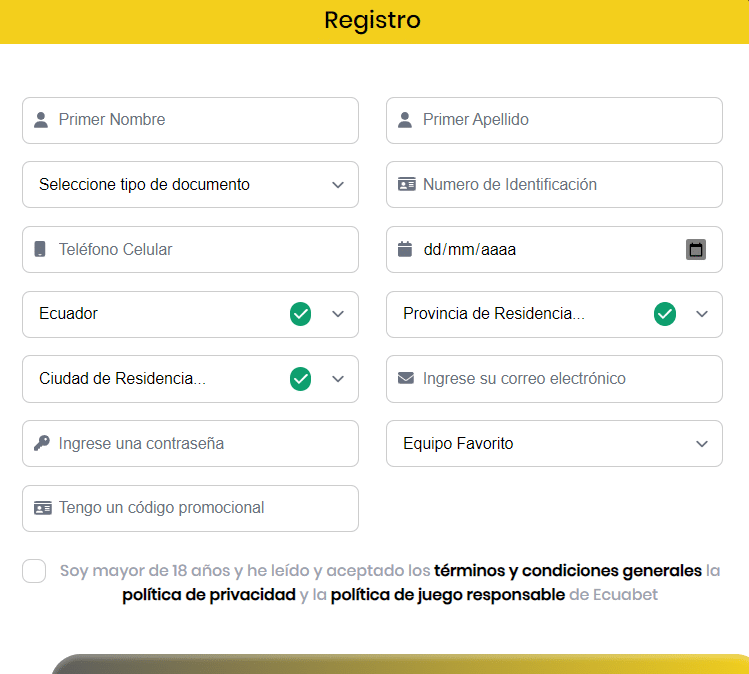 Ecuabet registro